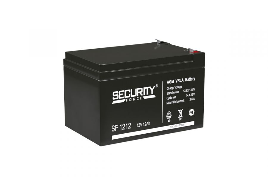 Аккумулятор герметичный VRLA свинцово-кислотный SECURITY FORCE SF 1212 (12V/12Ah)