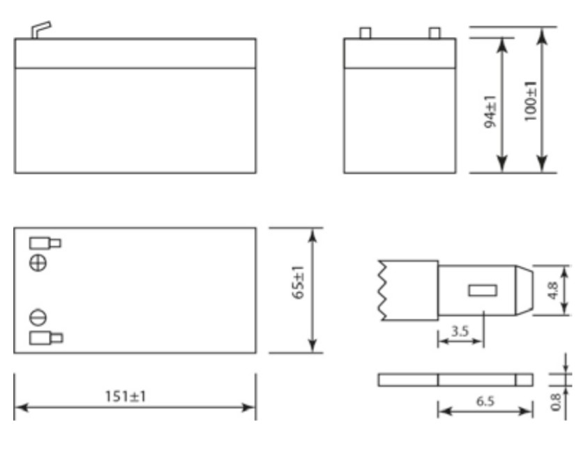 Аккумулятор герметичный VRLA свинцово-кислотный SECURITY FORCE SF 1207 (12V/7Ah)