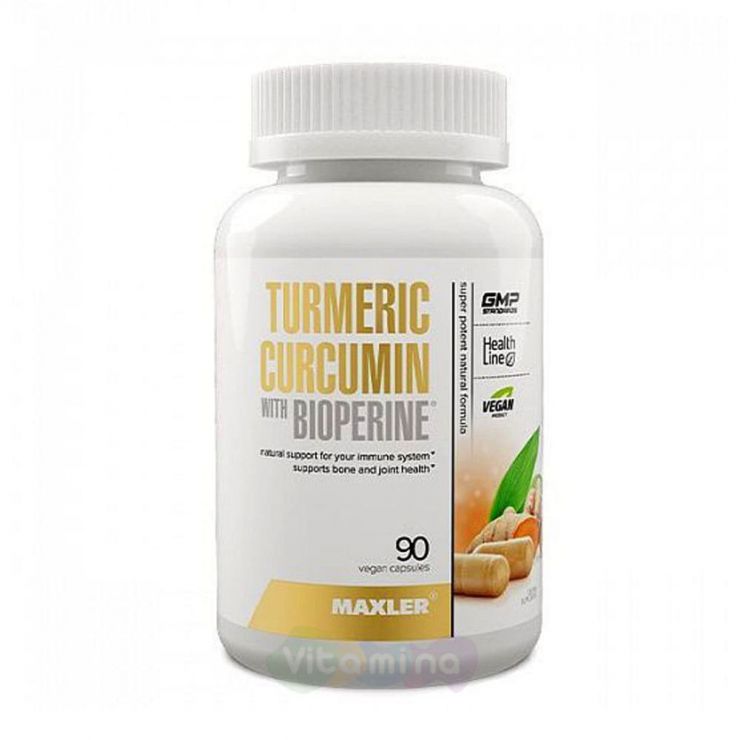 Maxler  Куркумин + Биоперин Turmeric Curcumin with Bioperine, 90 капс