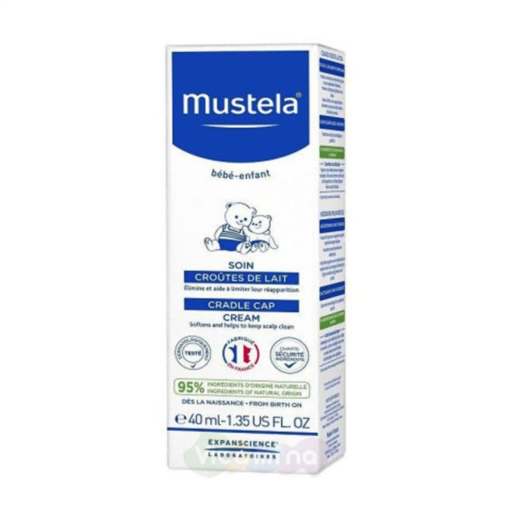 Mustela Bebe Мустела Беби крем для кожи головы от молочных корочек, 40 мл