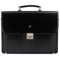 Портфель мужской кожаный Narvin 9737-N.Vegetta Black/Aligro Black