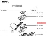 Основание корпуса утюга со шлангом (шнуром) парогенератора TEFAL моделей GV95..... Артикул CS-00145788.