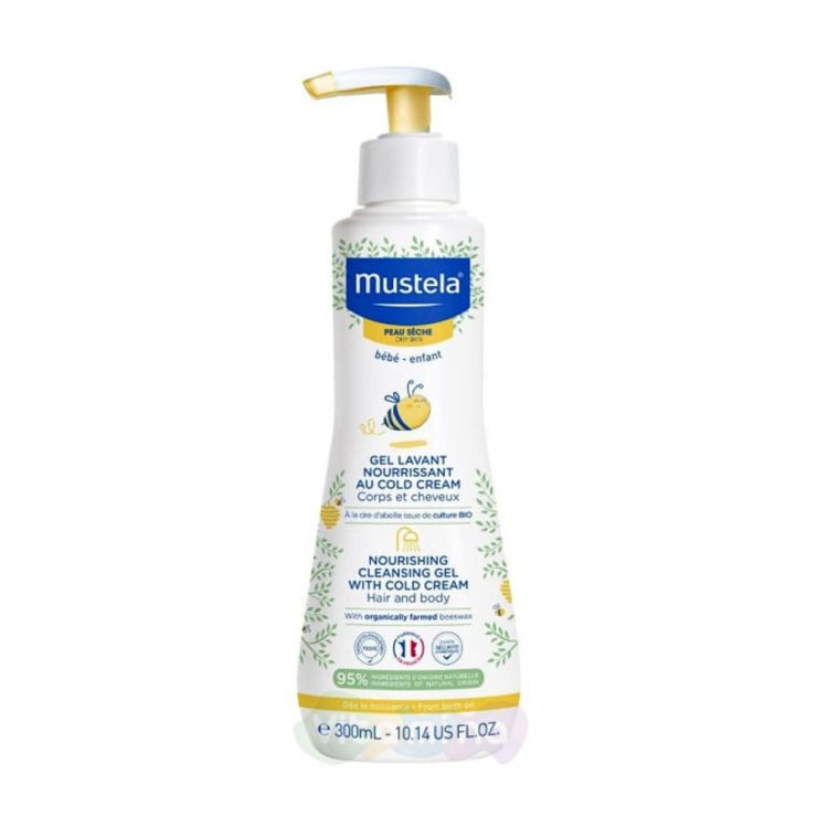 Mustela Bebe Мустела Беби Питательный гель для купания с кольд-кремом, 300 мл