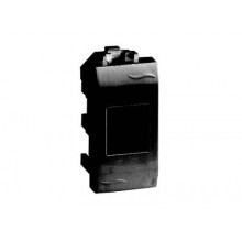 DKC Ком.роз. RJ45 кат.5e экран. (8P8C, Hyperline, Dual IDC: 110&Krone) Brava, черн., 1мод 77457N