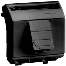 DKC Ком.роз. RJ45 кат.5e экран. (8P8C, Hyperline, Dual IDC: 110&Krone) Brava, черн., 2мод 77450N