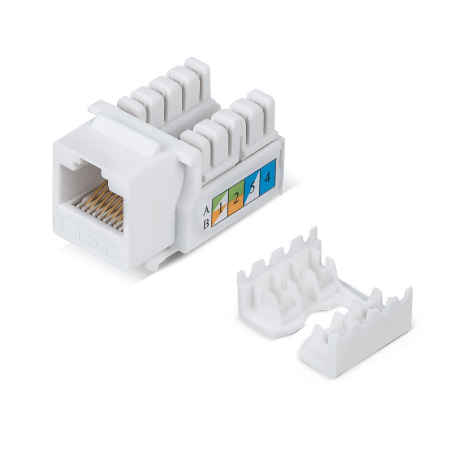 CABEUS KJ-RJ45-CAT.6-90 ВСТАВКА KEYSTONE JACK RJ-45, КАТЕГОРИЯ 6, ЗАДЕЛКА ТИП 110, БЕЛАЯ