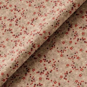 Хлопок калина на бежевом 50х37 limit