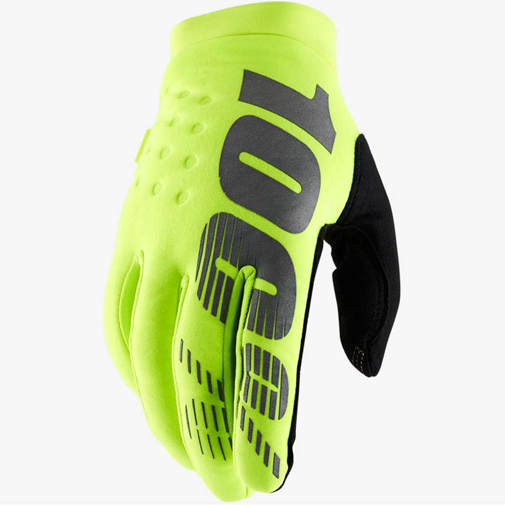 100% Brisker Fluo Yellow перчатки утепленные для мотокросса