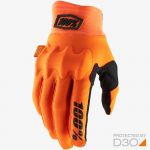 100% Cognito D3O Fluo Orange/Black перчатки для эндуро