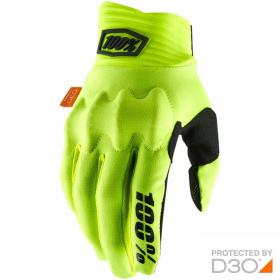 100% Cognito D3O Fluo Yellow/Black перчатки для эндуро