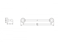 Полотенцедержатель Jorger SERIE 1909 629.00.040 схема 2