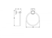 Кольцевой полотенцедержатель Jorger BELLEDOR 631.00.047 схема 2