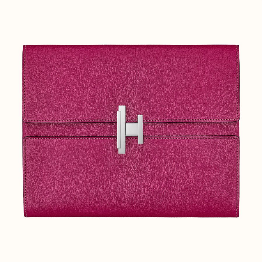 Клатч Hermes Cinhetic clutch (Rose Pourpre)