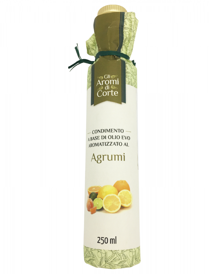 Масло оливковое с ароматом цитрусовых (дорическая) 250 мл, La Corte d'Italia. Bottiglia Dorica Agrumi 250 ml, La Corte d'Italia