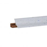 Плинтус LB-23, L=3000мм, искра белая (белый)