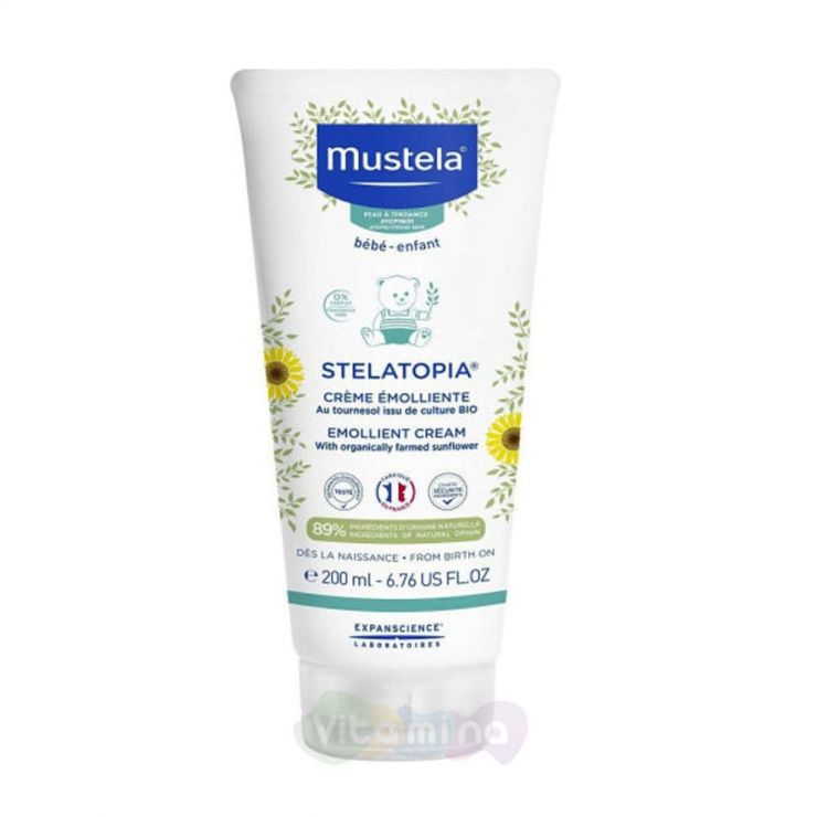 Mustela Мустела Stelatopia крем-эмолент, 200 мл