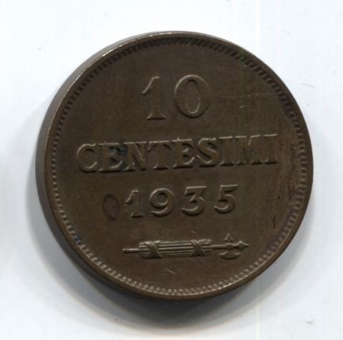 10 чентезимо 1935 Сан-Марино