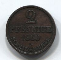 2 пфеннига 1860 Ганновер