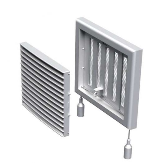 Решетка разъем. МВ 250Рс (250мм*250мм) с регулятором и сеткой Vents