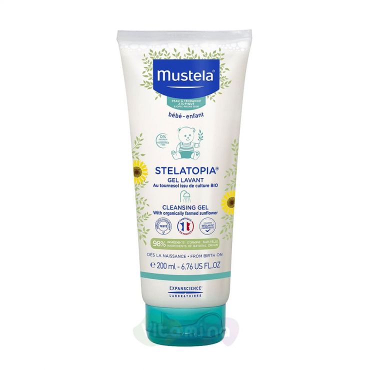 Mustela Bebe Мустела Беби Очищающий гель для купания «STELATOPIA», 200 мл