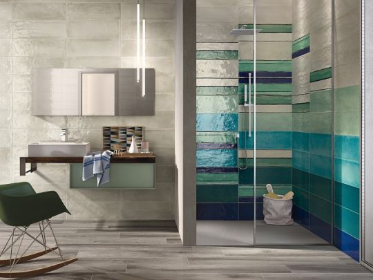 Керамический декор Ceramica D Imola Shades Stripes Sea Mix 20х60 ФОТО