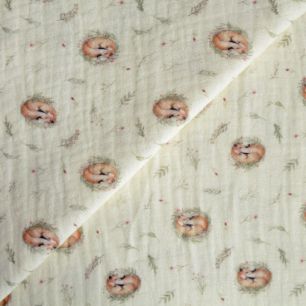 Муслин двухслойный - Спящие лисы 50х45 limit