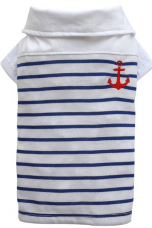 Поло "Якорь" синяя полоска(, L, XL)