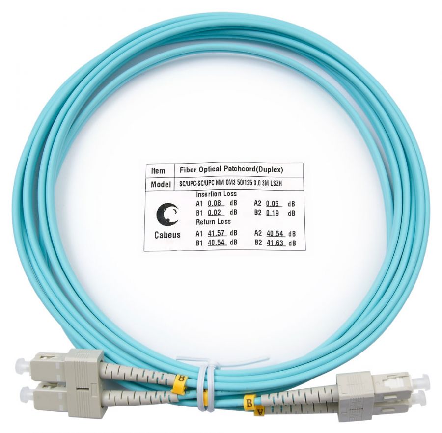 CABEUS FOP-50-SC-SC-3M ШНУР ОПТИЧЕСКИЙ DUPLEX 7359c