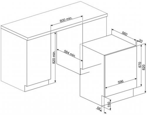 Встраиваемая стиральная машина Smeg LSIA147S