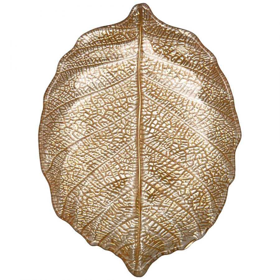 Блюдо "Leaf" gold 21см