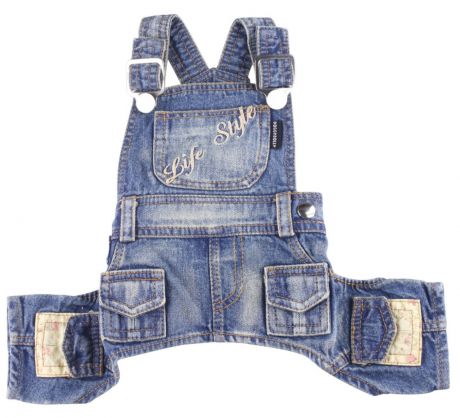 Летний джинсовый комбинезон"Life Style" голубой( XS,)