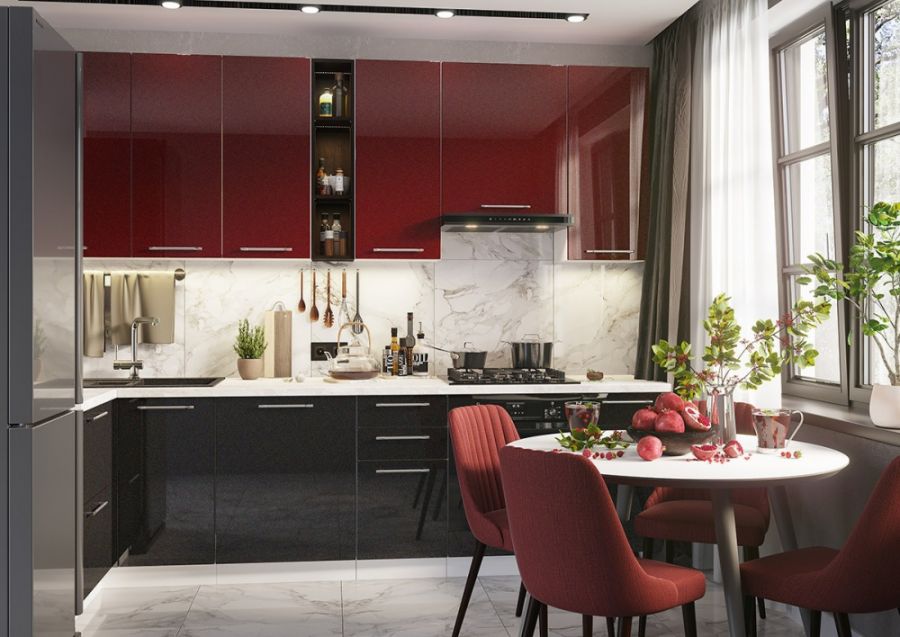 Кухонный гарнитур Олива металлик (Интерьер-Центр)