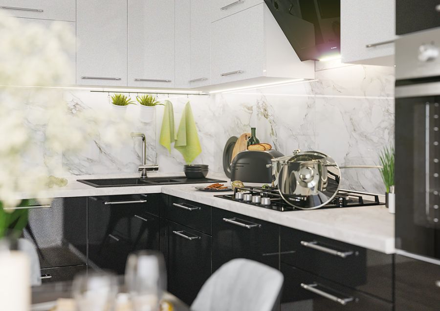 Кухонный гарнитур Олива металлик (Интерьер-Центр)