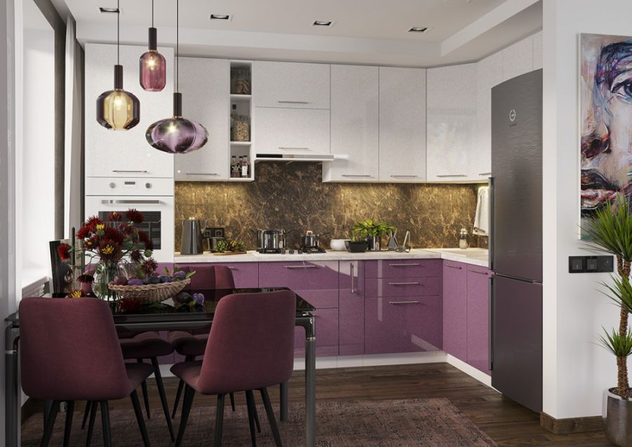 Кухонный гарнитур Олива металлик (Интерьер-Центр)