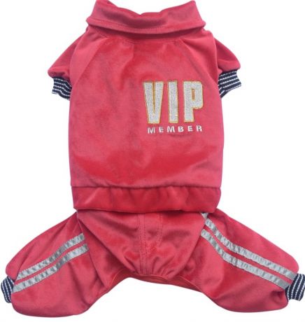 Спортивный костюм "VIP" красный для мопсов и французских  бульдогов(SM, LM)