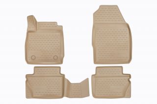 Коврики в салон FORD Fiesta 2008-2015, 2015->, сед., хб., 4 шт. (полиуретан, бежевые)