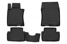 Коврики в салон HONDA Accord 06/2008 -2013 , 4 шт. (полиуретан, серые)
