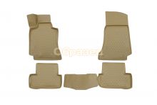 Коврики 3D в салон JEEP Grand Cherokee, 2014 ->, 4 шт. (полиуретан, бежевые)