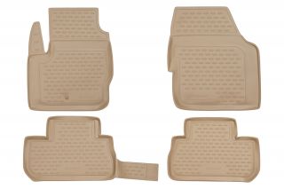 ​Коврики в салон LAND ROVER Freelander 2007-01/2013, 4 шт. (полиуретан, бежевые)