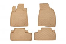 Коврики в салон LEXUS RX350 2009-2012, 4 шт. (полиуретан, бежевые)