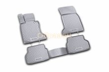 Коврики в салон MERCEDES-BENZ С-Class W204 2007-2014, 4 шт. (полиуретан, серые)