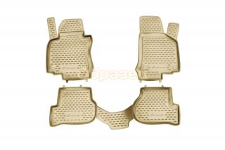 Коврики в салон PEUGEOT Partner 06/2008->, 4 шт. (полиуретан, бежевые)