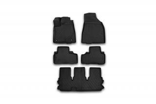 Коврики 3D в салон TOYOTA Highlander, 2014->, 5 шт. (полиуретан)