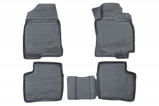 Коврики 3D в салон TOYOTA Prius-20 RH /DAA-NHW20/, 09/2003-05/2009, Правый руль, 4 шт. (полиуретан, серые)