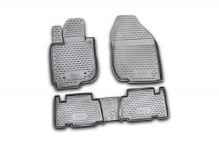 Коврики в салон TOYOTA RAV4 01/2006-2010, 4 шт. (полиуретан, серые)