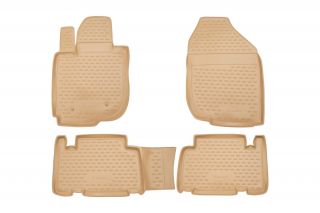 Коврики в салон TOYOTA RAV4 long 01/2006->, 4 шт. (полиуретан, бежевые)
