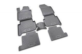 Коврики в салон VW Touran (I) 2003-2010, (II) 2010-2015, 7 мест., 6 шт. (полиуретан)
