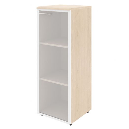 Шкаф колонка со стеклянной дверью в алюминиевой раме и топом правый WMC 42.7 R