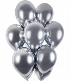 Шары серебро Италия 14" Хром Silver 10 шт