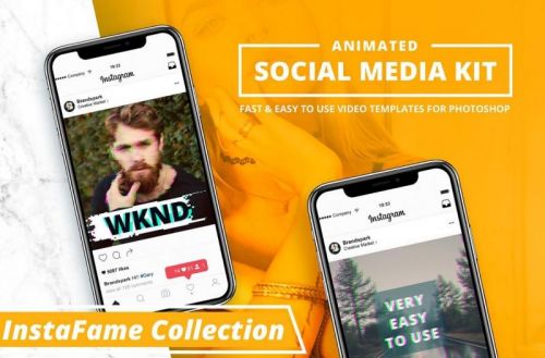 [creativemarket] Инстаграм Видео шаблоны / Instagram Video Photoshop Templates